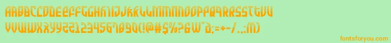 Zoneriderhalf Font – Orange Fonts on Green Background