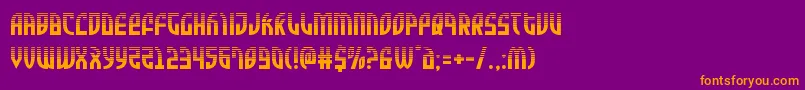 Zoneriderhalf Font – Orange Fonts on Purple Background