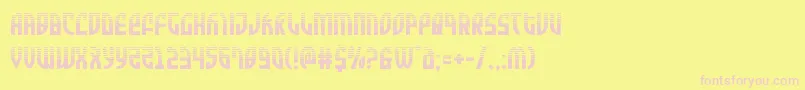 Zoneriderhalf Font – Pink Fonts on Yellow Background