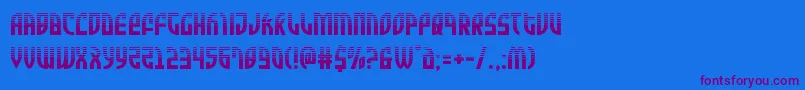 Zoneriderhalf Font – Purple Fonts on Blue Background