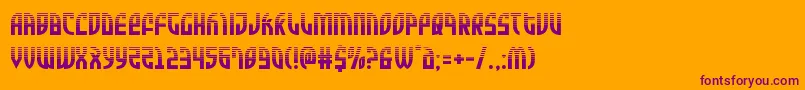 Zoneriderhalf Font – Purple Fonts on Orange Background