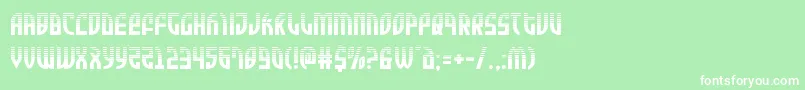 Zoneriderhalf-fontti – valkoiset fontit vihreällä taustalla