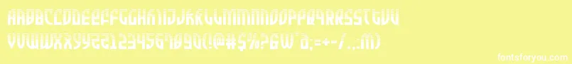 Шрифт Zoneriderhalf – белые шрифты на жёлтом фоне