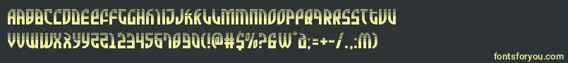 Zoneriderhalf Font – Yellow Fonts on Black Background