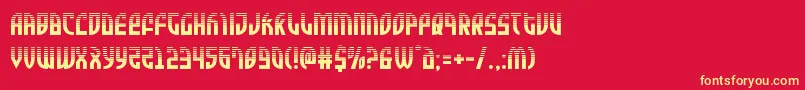 Zoneriderhalf Font – Yellow Fonts on Red Background