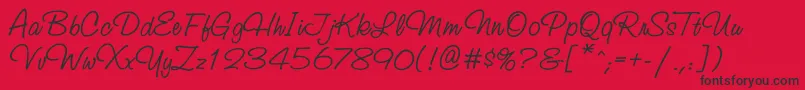 Studioscriptttt Font – Black Fonts on Red Background