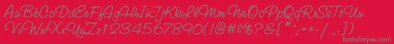 Studioscriptttt Font – Gray Fonts on Red Background