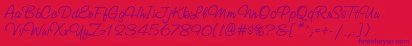 Fonte Studioscriptttt – fontes roxas em um fundo vermelho