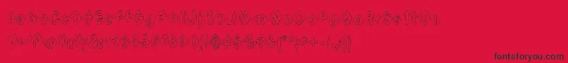 Ingowird Font – Black Fonts on Red Background