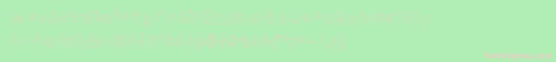 フォントIngowird – 緑の背景にピンクのフォント