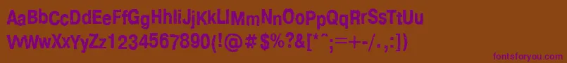 Crs01zC Font – Purple Fonts on Brown Background