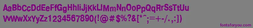Crs01zC Font – Purple Fonts on Gray Background