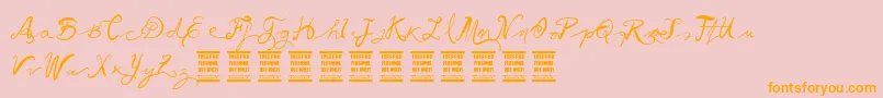 VtksBallerina Font – Orange Fonts on Pink Background