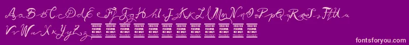 VtksBallerina Font – Pink Fonts on Purple Background