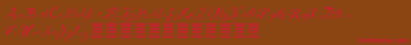 VtksBallerina Font – Red Fonts on Brown Background