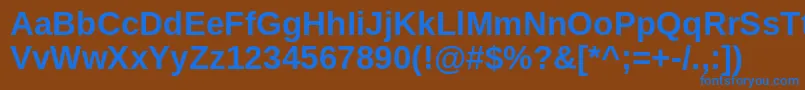 Шрифт ArimoBold – синие шрифты на коричневом фоне