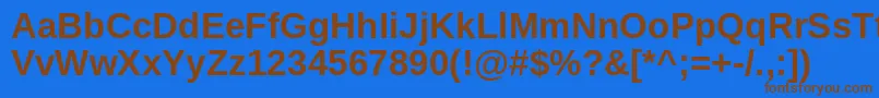 Шрифт ArimoBold – коричневые шрифты на синем фоне
