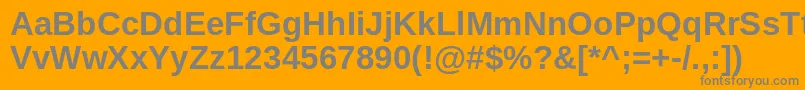Шрифт ArimoBold – серые шрифты на оранжевом фоне