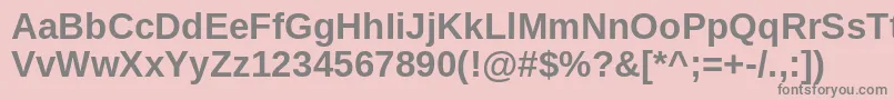 フォントArimoBold – ピンクの背景に灰色の文字