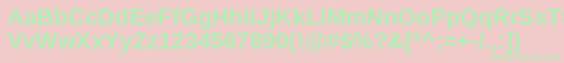 ArimoBold Font – Green Fonts on Pink Background