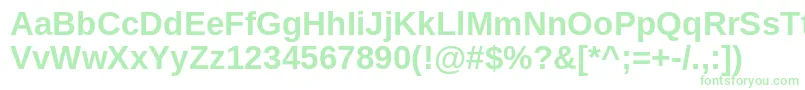 ArimoBold-fontti – vihreät fontit valkoisella taustalla