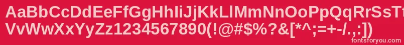 ArimoBold Font – Pink Fonts on Red Background