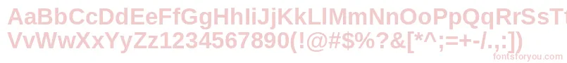 ArimoBold-fontti – vaaleanpunaiset fontit valkoisella taustalla