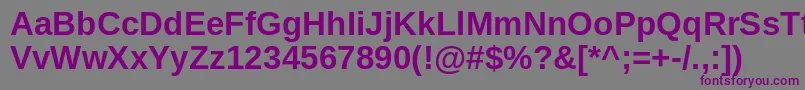ArimoBold Font – Purple Fonts on Gray Background