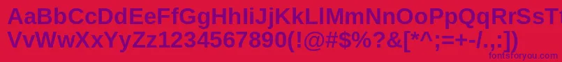 Шрифт ArimoBold – фиолетовые шрифты на красном фоне