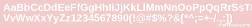 Шрифт ArimoBold – белые шрифты на розовом фоне