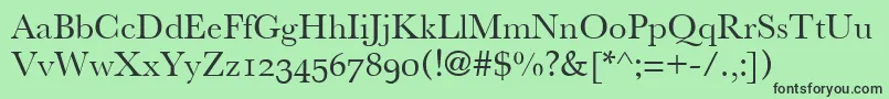 AthenaUnicode Font – Black Fonts on Green Background