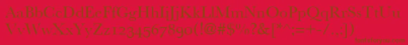 AthenaUnicode Font – Brown Fonts on Red Background