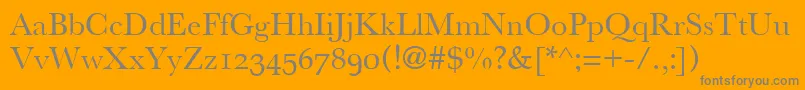 AthenaUnicode Font – Gray Fonts on Orange Background