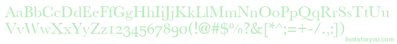 AthenaUnicode Font – Green Fonts on White Background