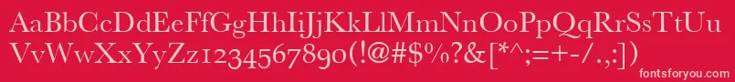 AthenaUnicode Font – Pink Fonts on Red Background