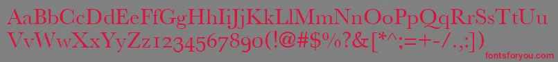Police AthenaUnicode – polices rouges sur fond gris
