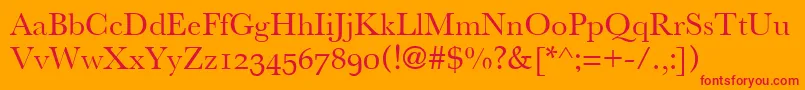 AthenaUnicode Font – Red Fonts on Orange Background