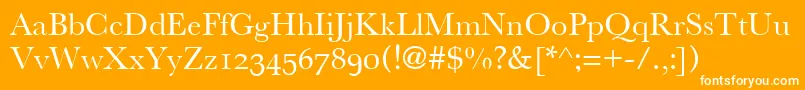 AthenaUnicode Font – White Fonts on Orange Background