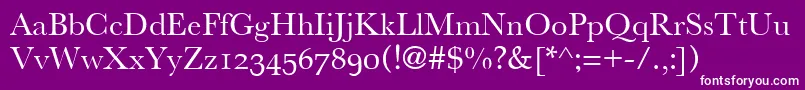 AthenaUnicode Font – White Fonts on Purple Background