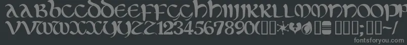 Eltirg ffy Font – Gray Fonts on Black Background