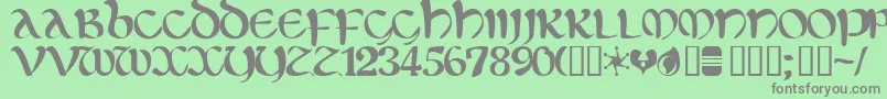 Eltirg ffy Font – Gray Fonts on Green Background