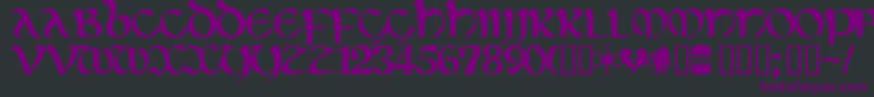Eltirg ffy Font – Purple Fonts on Black Background