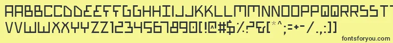 BionicTypeLight Font – Black Fonts on Yellow Background