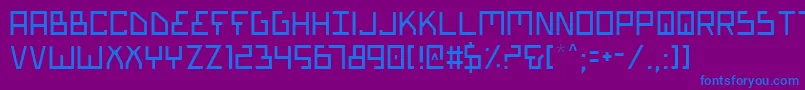 BionicTypeLight Font – Blue Fonts on Purple Background