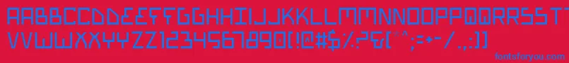 BionicTypeLight Font – Blue Fonts on Red Background