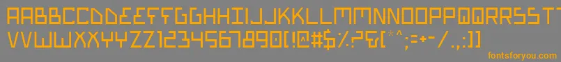 BionicTypeLight Font – Orange Fonts on Gray Background