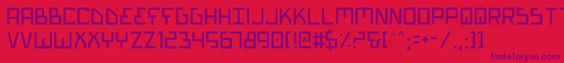 BionicTypeLight Font – Purple Fonts on Red Background