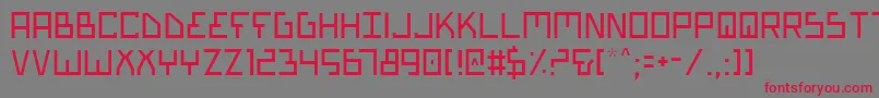BionicTypeLight Font – Red Fonts on Gray Background