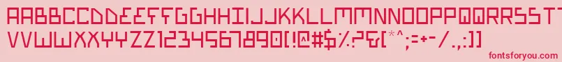BionicTypeLight Font – Red Fonts on Pink Background