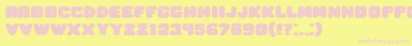 Hesitation Font – Pink Fonts on Yellow Background